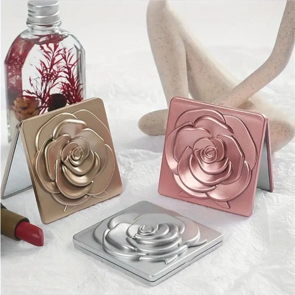 Metallic mirror compact- double sided. New!!! Choose Rose or champagne! - Picture 1 of 10